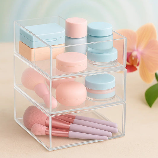 Huidverzorgings-organizer (acryl opbergdoosje)